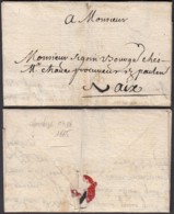 France 1665 - Lettre Avec Courrier Particulaire 07/08/1665 De Lambrege Vers Aix (7G34626) DC2628 - ....-1700: Vorläufer