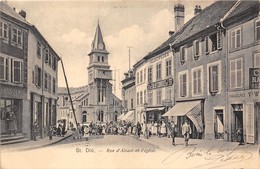 88-SAINT-DIE- RUE D'ALSACE ET L'EGLISE - Saint Die