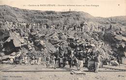 88-RAON-L'ETAPE- CARRIERES DE RAON-L'ETAPE- OUVRIERS MILITAIRES DEVANT UN FRONT D'ATTAQUE - Raon L'Etape