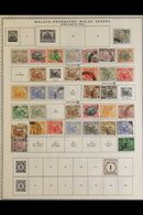 BRITISH COMMONWEALTH CARTON  With Useful Malayan States On Pages Incl. Some Early Overprints, Later To High Values; Hong - Sonstige & Ohne Zuordnung