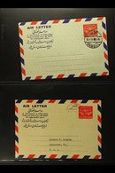 1951-76 USED AEROGRAMMES COLLECTION  Basic Issues, Incl. Both 1951 Types With Different Colour Overlays, 1972 14a Type I - Afghanistan