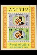 BARBUDA  1973 Royal Wedding, Unreleased Miniature Sheet, Overprinted "Specimen" (see Footnote After SG 103), Fine Never  - Otros & Sin Clasificación