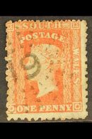 NEW SOUTH WALES  1860-72 1d Scarlet Diadem, PERF. COMPOUND 12 X 13 (at Top), SG 171, Crisp Almost Full "19" Cancel Of Ry - Andere & Zonder Classificatie
