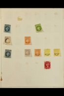 SOUTH AUSTRALIA  MINT STAMPS & REPRINTS BALANCE. Stamps On 3 Olde Tyme Album Pages Plus A Few Items On A Stock Card, Reg - Andere & Zonder Classificatie