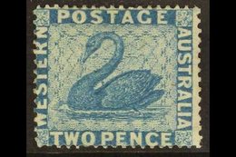 WESTERN AUSTRALIA  1861 2d Blue Intermediate Perf 14-16, SG 34, Very Fine Mint For More Images, Please Visit Http://www. - Sonstige & Ohne Zuordnung