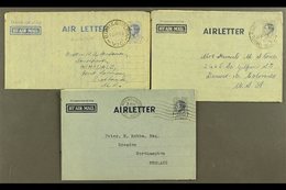 AEROGRAMMES  1944-1954 Used Selection Of All Different Postal Stationery Air Letter Sheets, Inc Scarce 1944 7d Addressed - Otros & Sin Clasificación