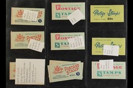 BOOKLETS  1960-9 Group, Incl. 1960 5s With Different Back Covers, One Booklet With Waxed Interleaving, 1964 5s Booklets  - Autres & Non Classés