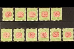 POSTAGE DUE  1909-10 Wmk Crown Over Double-lined A Set To 5s Plus 1d & 2d Die II, SG D63/71 & SG D64b/65a, Very Fine Min - Andere & Zonder Classificatie