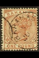 1884-90  £1 Venetian Red Top Value, SG 57, Very Finely Used, Short Perfs At Upper Left. For More Images, Please Visit Ht - Other & Unclassified