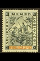 1897  2s6d Blue Black & Orange, SG 124, Mint For More Images, Please Visit Http://www.sandafayre.com/itemdetails.aspx?s= - Barbados (...-1966)