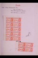 31937-52 KGVI OLD TIME STUDY COLLECTION  Displayed On Pages Meticulously Written Up With Illustrations In A Spring Back  - Barbades (...-1966)