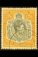 1938-53  12s6d Deep Grey And Brownish Orange, SG 120, Very Fine Used. For More Images, Please Visit Http://www.sandafayr - Bermuda
