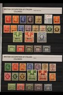 1942-50 MINT COLLECTION  We See 1942 "M.E.F." Ovpts Set, 2d Orange With SG Type M2 Ovpt (SG M7a), 1943-7 Set, 1942 Posta - Italienisch Ost-Afrika