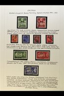 1943-1951 SMALL HIGH QUALITY COLLECTION  With ERITREA 1948 2s50 On 2s6d And 5s On 5s Used, 1951 Complete Set Used; SOMAL - Africa Oriental Italiana