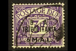 TRIPOLITANIA  POSTAGE DUE 1950 6l On 3d Violet, "B. A. TRIPOLITANIA" Ovpt, SG TD9, Good To Fine Used. For More Images, P - Afrique Orientale Italienne