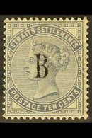 1882  10c Slate, Wmk CA, SG 21, Fine Mint, Toned Gum. For More Images, Please Visit Http://www.sandafayre.com/itemdetail - Siam