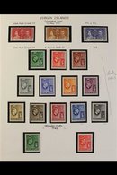 1937-52 VERY FINE MINT / NEVER HINGED MINT COLLECTION  Complete Run Of Basic KGVI Issues In Hingeless Mounts On Leaves,  - British Virgin Islands