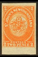 1860  2d Orange- Vermilion, SG 10, Lightly Hinged Mint With 4 Margins & Stunning Fresh Colour. A Beautiful Example. For  - Other & Unclassified