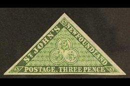 1860  3d Deep Green, SG 11, Very Fine Mint, Large Part Og. For More Images, Please Visit Http://www.sandafayre.com/itemd - Sonstige & Ohne Zuordnung