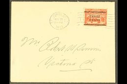 1921  (May 21) Neat Local Cover Bearing 3c On 15c Bright Scarlet, SG 146, Tied By St John's Machine Cancel. For More Ima - Other & Unclassified