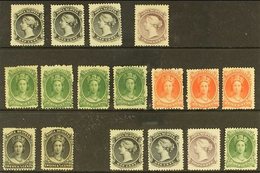 1860-63 MINT SELECTION  Presented On A Stock Card That Includes A Yellowish Paper Range To 12½c (set Less 5c) & A White  - Other & Unclassified