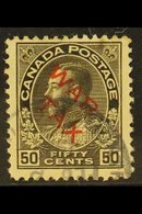 1915  50c Sepia "War Tax" Overprinted (red), SG 227, Used With Tiny Hinge Thin For More Images, Please Visit Http://www. - Autres & Non Classés