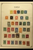 1853-1929 OLD TIME COLLECTION  Neatly Presented On Printed Pages. Mint & Used Ranges Offering Good Representation Of The - Chili