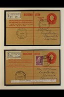 POSTAL STATIONERY - REGISTERED ENVELOPES  1959-1974 Very Fine Used Collection. With 30c Envelopes (12) Used Between 1959 - Christmaseiland