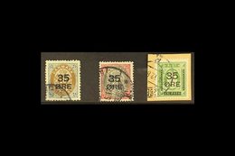 1912  "35 ORE" Surcharges Complete Set, SG 131/133, Fine Used. (3 Stamps) For More Images, Please Visit Http://www.sanda - Andere & Zonder Classificatie