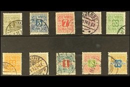 NEWSPAPER  1907 Complete Set, Watermark Crown, SG N131/N140, Very Fine Used. (10 Stamps) For More Images, Please Visit H - Andere & Zonder Classificatie