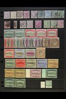 1874-1908 MINT & USED COLLECTION  On A Stock Page, Inc 1874 1d (x3, Two Unused) & 1s Used, 1877-79 To 6d & 1s, 1882-83 " - Dominique (...-1978)