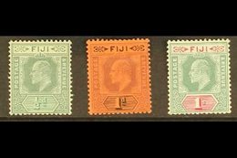 1904-09  Set Of Three, SG 115/117, Very Fine Mint. (3 Stamps) For More Images, Please Visit Http://www.sandafayre.com/it - Fidschi-Inseln (...-1970)