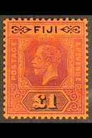 1914  £1 Purple And Black On Red, Die I, SG 137, Very Fine Mint. For More Images, Please Visit Http://www.sandafayre.com - Fidji (...-1970)