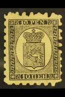 1866  10p Black/buff, Type II Serpentine Roulette Perf, SG 21, Regummed Mint For More Images, Please Visit Http://www.sa - Otros & Sin Clasificación