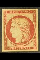 1849  1fr Carmine Ceres, SG 19 (Yvert 6), Very Fine Unused. A Beautiful Stamp With Fresh Original Appearance And 4 Good  - Autres & Non Classés