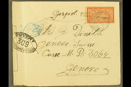 POSTES SERBES COVER  1917 (Dec) censored Cover Addressed To Switzerland, Bearing France 40c Stamp Tied By Serbian Cyrill - Otros & Sin Clasificación