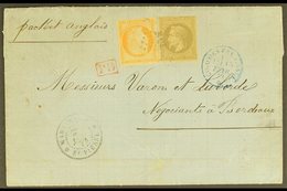 GENERAL ISSUES  USED IN MARTINIQUE 1872 (27 Jan) Entire Letter Addressed To France, Bearing French Colonies 30c Napoleon - Autres & Non Classés