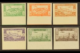 LEBANON  1943 Air Second Anniv Of Independence Anniv Complete IMPERF Set (Yvert 85/90, SG 269/74), Never Hinged Mint Mat - Andere & Zonder Classificatie