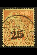 MADAGASCAR  1889 25 On 40c Red On Yellow, SG 3 (Yvert 3), Very Fine Used. For More Images, Please Visit Http://www.sanda - Other & Unclassified