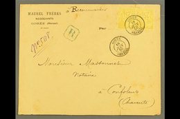 SENEGAL  GOREE 1881 25c Yellow-bistre Of General Issues Horiz Pair, Maury 53, On Prtd Reg Cover To France Tied By Very F - Sonstige & Ohne Zuordnung