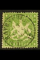 WURTTEMBERG  1861-62 6kr Deep Olive-green Perf 13½ On Thin Paper, SG 41 (Michel 18 Ya), Superb Used With Lovely 'socked- - Other & Unclassified