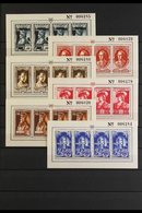 BELGIUM / FLEMISH LEGION  1943 Portraits Complete Set Of SMALL SHEETLETS (4 Stamps In Each), Michel IX / XIV, Never Hing - Other & Unclassified