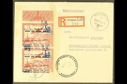 FRENCH LEGION  1943 (7 Jun) Registered Env To Germany Bearing A Vertical Pair Of The 1941 F+10 Fr Carmine And Blue Frenc - Sonstige & Ohne Zuordnung