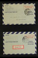 BIZONE (AMERICA & BRITISH)  AEROGRAMMES 1948-1949 USED COLLECTION Of "TAXE PERCUE" Types Presented On Stock Pages, Inc 1 - Otros & Sin Clasificación