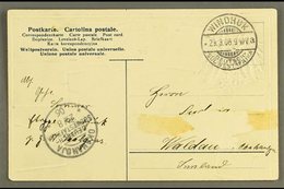 SOUTH WEST AFRICA  1906 (29 Aug) Stampless Ppc To Okahandja Showing Very Fine "WINDHUK" Cds With Very Fine "OKAHANDJA" A - Andere & Zonder Classificatie