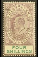 1903  (wmk CA) KEVII 4s Dull Purple And Green, SG 53, Very Fine Mint. For More Images, Please Visit Http://www.sandafayr - Gibraltar