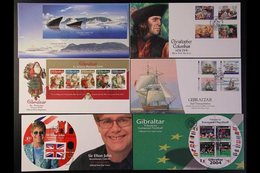 2000-2007 FIRST DAY COVERS.  All Different Collection Of Illustrated Unaddressed First Day Covers Bearing Complete Sets  - Gibraltar