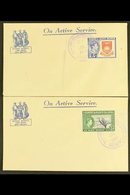 1945  (July) Series Of Twelve Printed On Active Service National Patriotic Fund Board New Zealand Unaddressed Envelopes, - Islas Gilbert Y Ellice (...-1979)