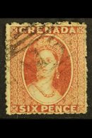 1863  6d Dull Rose Red, Wmk Sideways, SG 8, Fine Used.  For More Images, Please Visit Http://www.sandafayre.com/itemdeta - Grenade (...-1974)