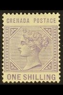 1883  1s Pale Violet, Wmk Crown CA (inverted), SG 36, Very Fine Mint. For More Images, Please Visit Http://www.sandafayr - Granada (...-1974)